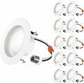 Sunco Lighting 12 Pack 5/6 Inch LED Can Lights Retrofit Recessed Lighting, Selectable 2700K/3000K/3500K/4000K/5000K Dimmable, Smooth Trim, 13W=75W, 965 LM, Replacement Conversion Kit, UL Energy Star Home & Garden > Lighting > Flood & Spot Lights Sunco Lighting 5000k Daylight 4 inch 