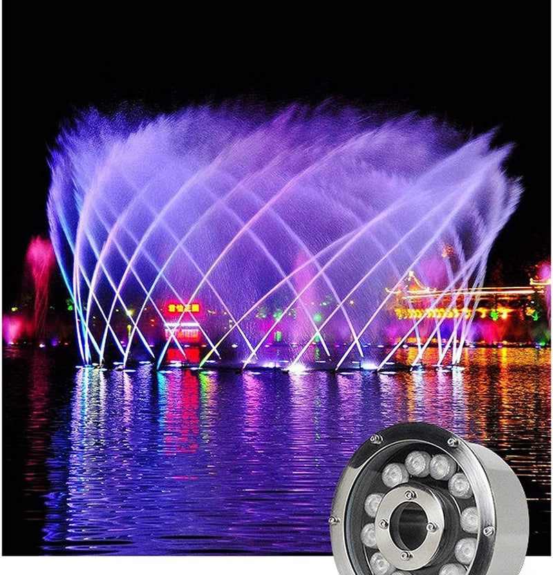 3PCS LED Underwater Pond Lights - Ring Fountain LED Lamp, IP68 Waterproof Ring Fountain Light, Colorful Color Changing Middle Hole Landscape Spotlight, for Underwater Fountain Pool ( Color : RGB , Siz Home & Garden > Pool & Spa > Pool & Spa Accessories GUODDM   