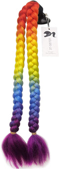 3T-SISTER Pigtails Accessory for Helmet Pigtails Ponytail Braids Hair for Motorcycle Bicycle Batting Skate Helmet or Other Helmets 2 Braids Together 24Inch /Many Colors (Helmet Not Included) Sporting Goods > Outdoor Recreation > Cycling > Cycling Apparel & Accessories > Bicycle Helmets 3T-SISTER Rainbow  