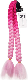 3T-SISTER Pigtails Accessory for Helmet Pigtails Ponytail Braids Hair for Motorcycle Bicycle Batting Skate Helmet or Other Helmets 2 Braids Together 24Inch /Many Colors (Helmet Not Included) Sporting Goods > Outdoor Recreation > Cycling > Cycling Apparel & Accessories > Bicycle Helmets 3T-SISTER pink  