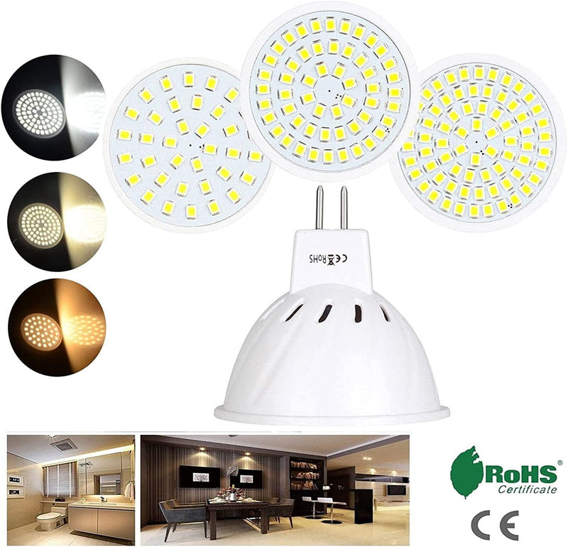 3W 5W 7W LED Spotlight Bulbs MR16 2835 SMD AC 110V 220V Bright Cool Warm White LED Lamp Energy Saving Spot Light for Home Office (Color : Onecolor, Size : 110V 3W)
