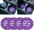 4 Pack Bling Car Coasters, 2.75 Inch Bling Diamond Soft Rubber Pad Set round Auto Cup Holder Insert Drink Coaster Car Interior Accessories Sporting Goods > Outdoor Recreation > Winter Sports & Activities Anilnel Purple-red Diamonds  