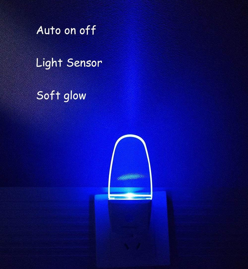 4 Pack Night Light Lamp with Dusk to Dawn Sensor, Plug In, Blue Led Night Light Home & Garden > Lighting > Night Lights & Ambient Lighting REMINDA   
