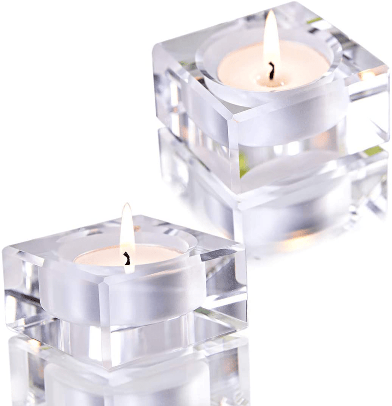 4 Pack Square Tealight Candle Holders Dinner Table Decor for Home Home & Garden > Decor > Home Fragrance Accessories > Candle Holders QF 2 Pack  