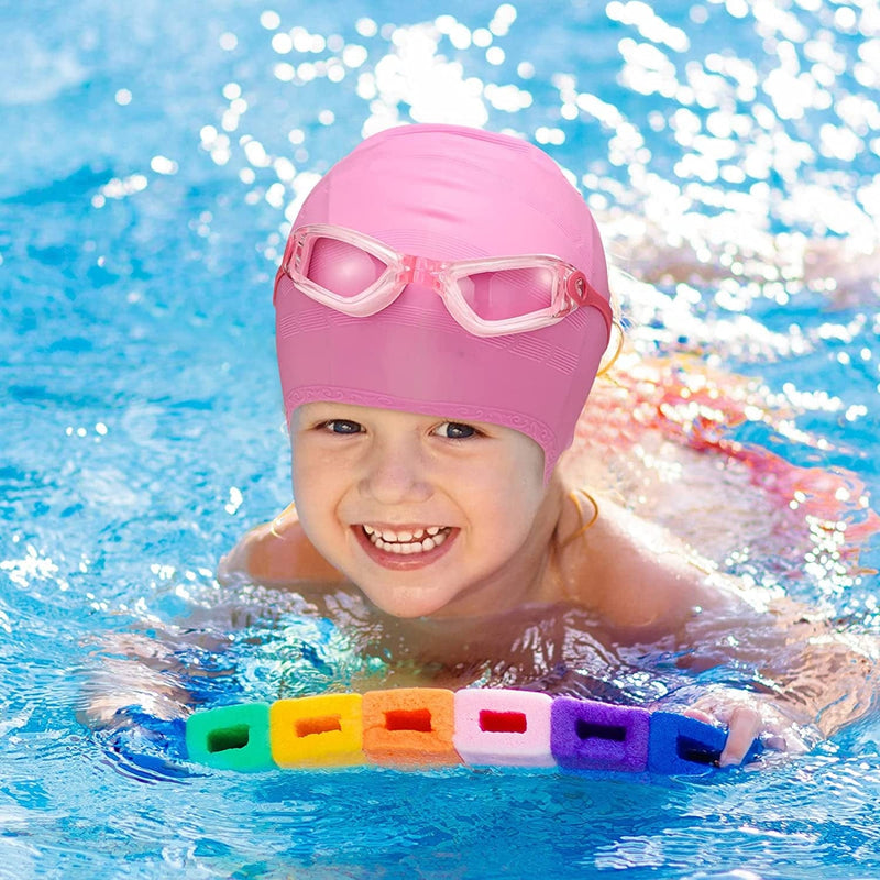 4 Pack Swim Caps for Kids Swimming Cap and Goggles for Boys Girls Silicone Swim Bath Hats with Ear Plugs Nose Clip for Short Long Hair Age 8-15 Youth Sporting Goods > Outdoor Recreation > Boating & Water Sports > Swimming > Swim Caps Zhanmai   