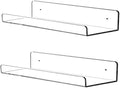 4 PCS Clear Acrylic Floating Shelves Display Ledge, 5 MM Thick Wall Mounted Storage Shelf for Nursery Decor,Invisible Kids Bookshelf and Small Toy Storage,15 Inch Furniture > Shelving > Wall Shelves & Ledges CY craft Clear-2 Pcs  