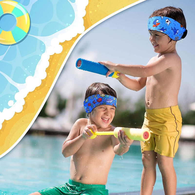 4 Pieces Swimming Headbands for Kids Ear Bands Swim Ear Protection Adjustable Swim Headband to Keep Water Out for Surfing Sporting Goods > Outdoor Recreation > Boating & Water Sports > Swimming Zhanmai   