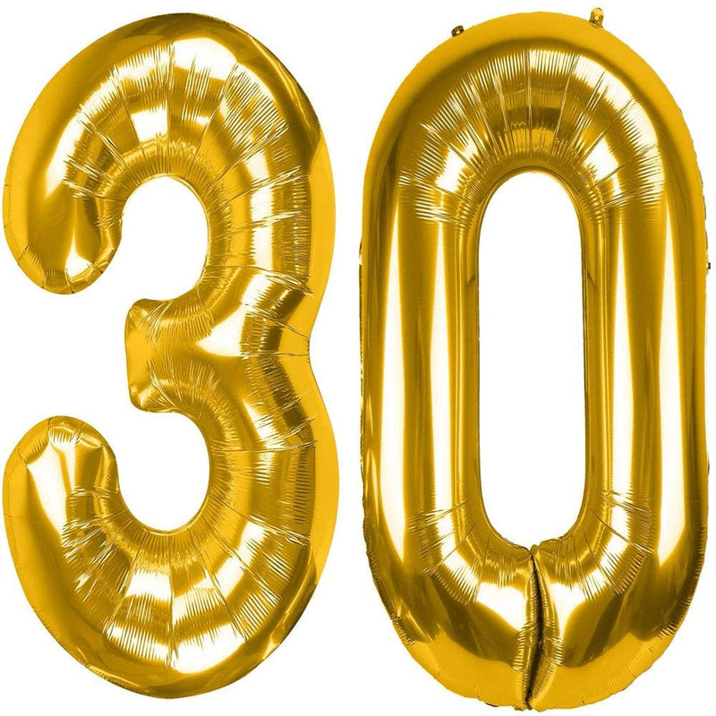 40 Inch Gold 3 0 Number Balloons Giant Jumbo Number 30 Foil Mylar Balloons for 30Th Birthday Party Supplies 30 Anniversary Events Decorations Props for Photos Arts & Entertainment > Party & Celebration > Party Supplies Home Décor   