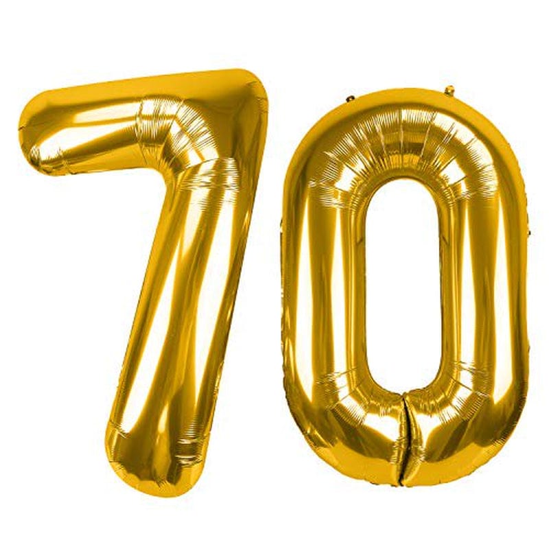 40 Inch Gold 7 0 Number Balloons Giant Jumbo Number 70 Foil Mylar Balloons for 70Th Birthday Party Supplies 70 Anniversary Events Decorations Props for Photos