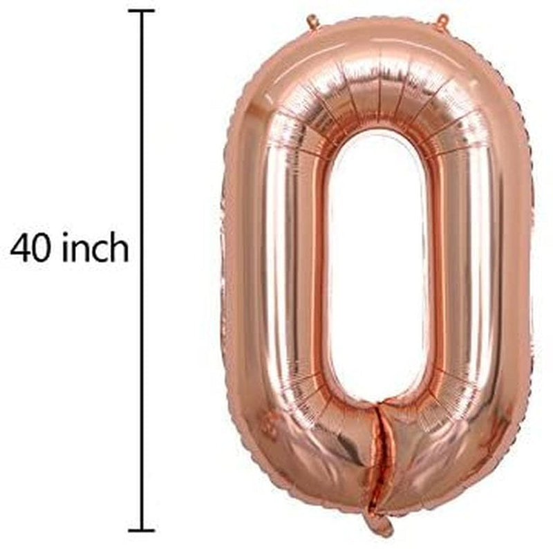 40 Inch Jum 40Th Rose Gold Foil Balloons for Birthday Party Supplies,Anniversary Events Decorations and Graduation Decorations. Arts & Entertainment > Party & Celebration > Party Supplies Home Décor   