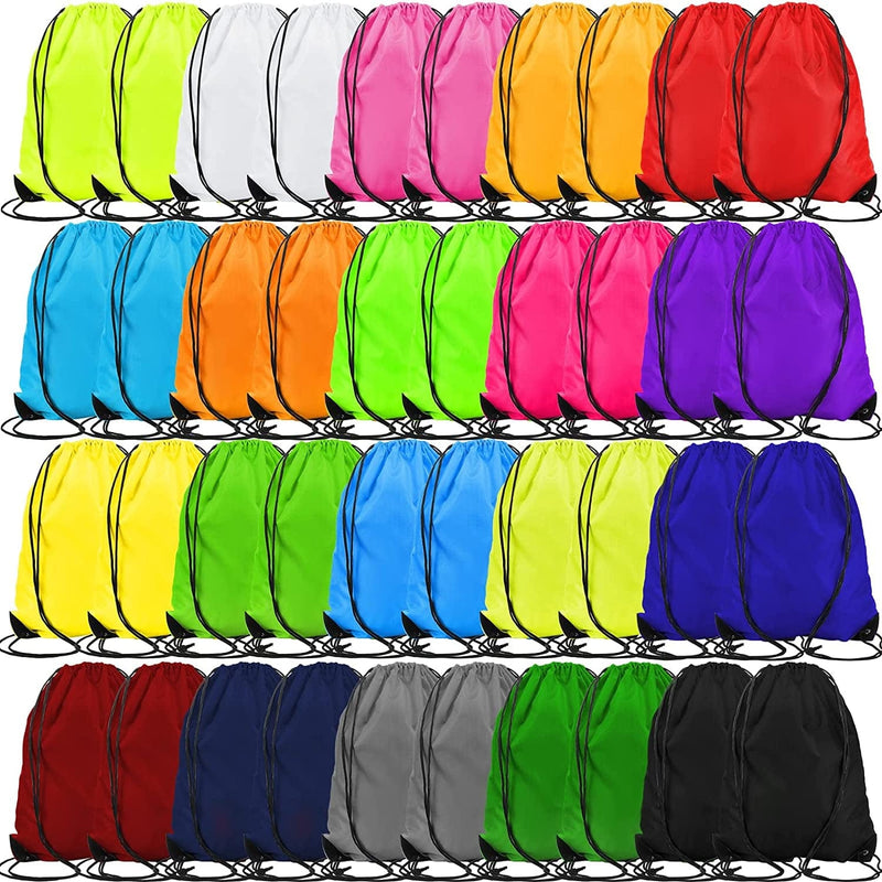 40 Pieces Drawstring Backpack Bags Bulk Gym Cinch Bags Multi-Color String Bags Portable Cinch Tote Sacks Sport Storage Bag for School Travel Gym Yoga Outdoor Sports, 20 Colors