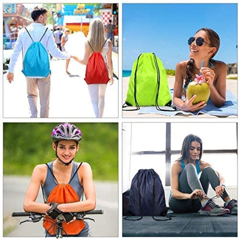 40 Pieces Drawstring Backpack Bags Bulk Gym Cinch Bags Multi-Color String Bags Portable Cinch Tote Sacks Sport Storage Bag for School Travel Gym Yoga Outdoor Sports, 20 Colors Home & Garden > Household Supplies > Storage & Organization Shappy   