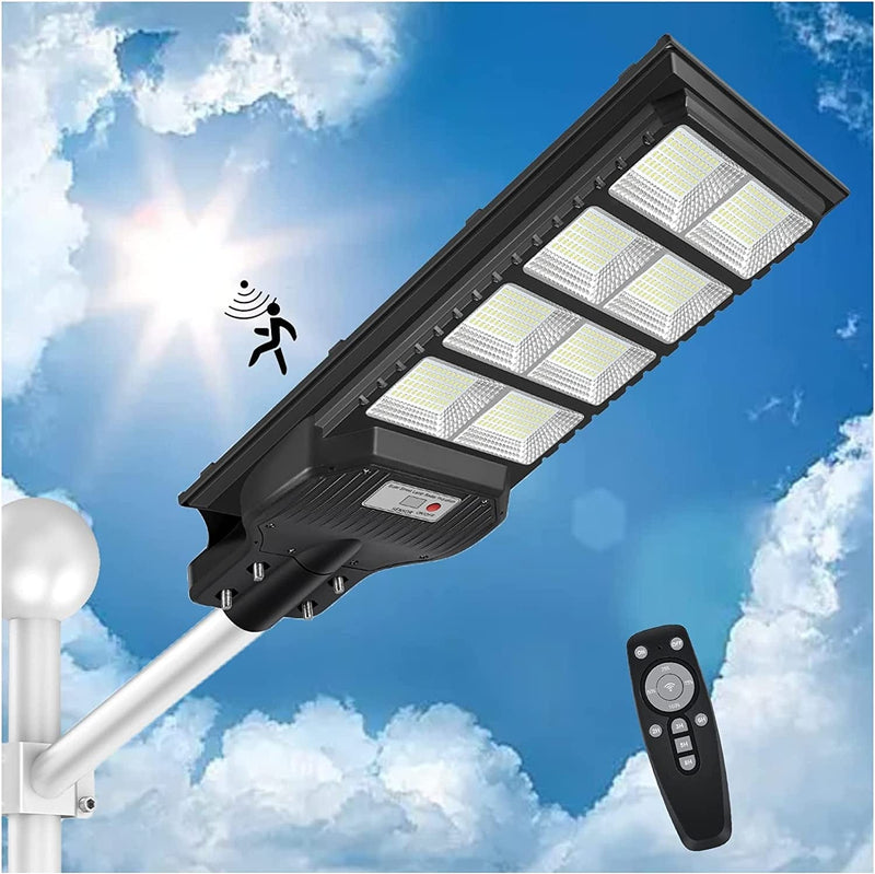 400W Led Solar Street Light Outdoor, 20000LM IP66 Waterproof Solar Security Flood Lights Outdoor Motion Sensor, Dusk to Dawn Solar LED Light Lamp with Remote Control for Garden,Yard, Parking Lot Home & Garden > Lighting > Lamps INSDEA 400W  