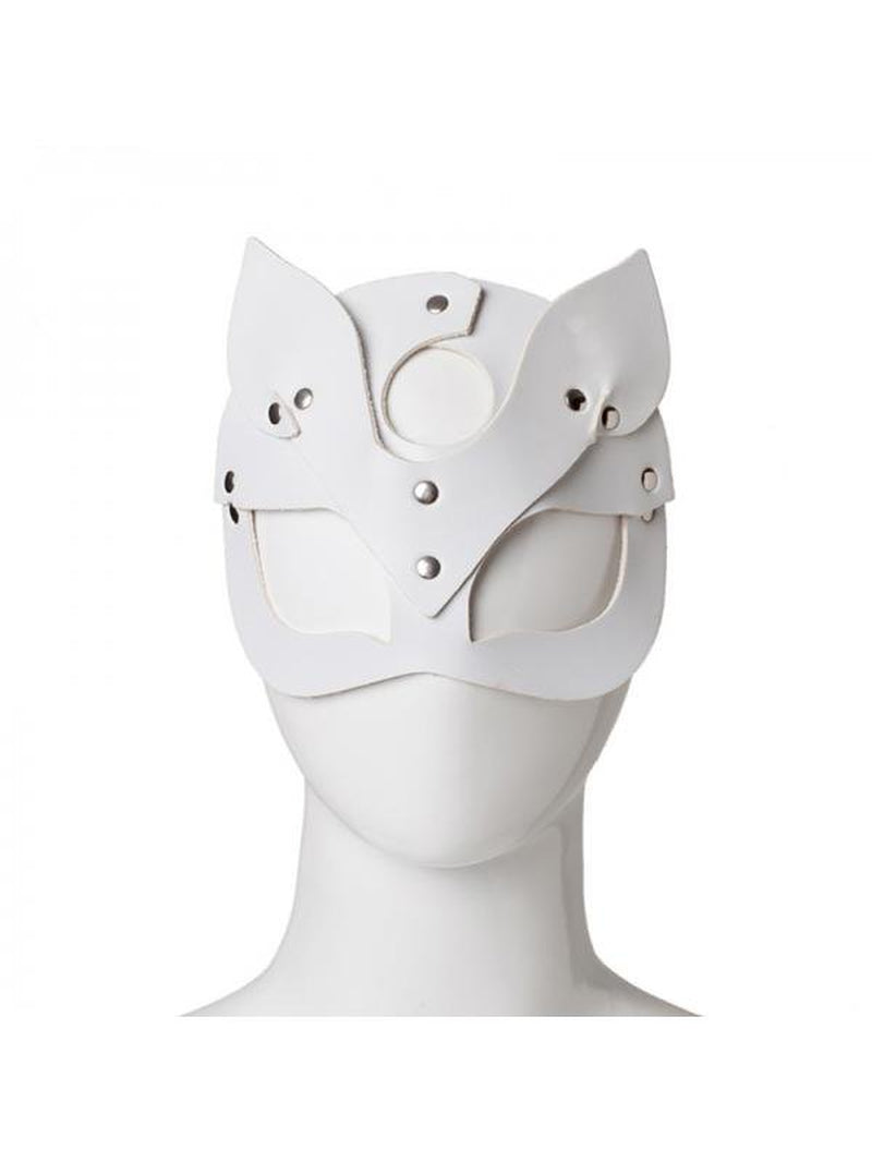 Topumt Halloween Masquerade Leather Sexy Cat Mask Party Costume Mysterious Mask Apparel & Accessories > Costumes & Accessories > Masks Topumt White Rivet  