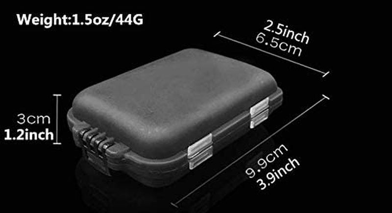 2X Small Hard Fishing Tackle Box Portable Case Hooks Lure Baits Storage Box Containers for Storing Swivels Jigs Hooks Sinker,10 Compartments (Black) Sporting Goods > Outdoor Recreation > Fishing > Fishing Tackle Drchoer   