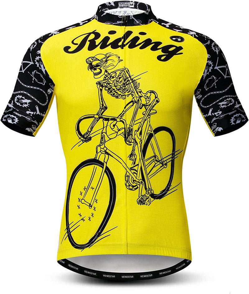 JPOJPO Men'S Cycling Jersey Bicycle Short Sleeved Bicycle Jacket with Pockets Sporting Goods > Outdoor Recreation > Cycling > Cycling Apparel & Accessories JPOJPO A13 Chest42.5-45.6"=Tag XL 