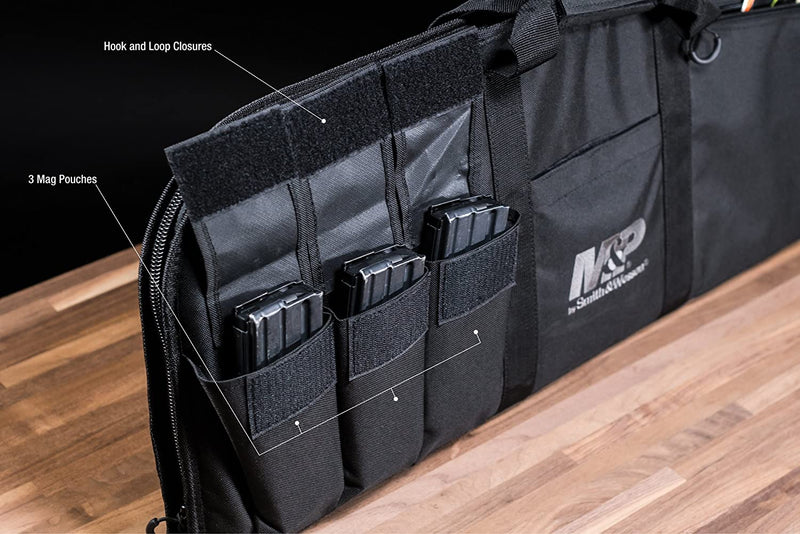 M&P by Smith & Wesson Duty Series Gun Case Padded Tactical Rifle Bag for Hunting Shooting Range Sports Storage and Transport Sporting Goods > Outdoor Recreation > Winter Sports & Activities Smith & Wesson Accessories   