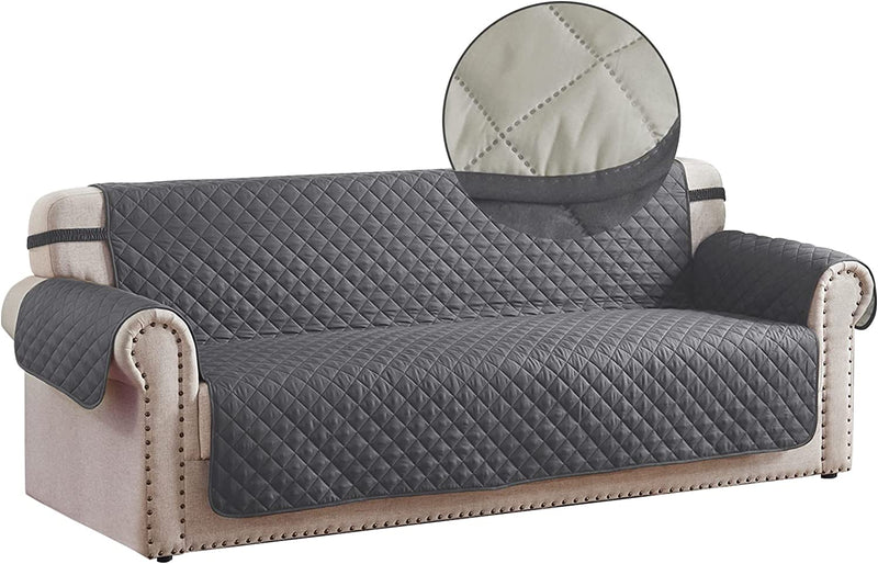 RHF Reversible Sofa Cover, Couch Covers for Dogs, Couch Covers for 3 Cushion Couch, Couch Covers for Sofa, Couch Cover, Sofa Covers for Living Room,Sofa Slipcover,Couch Protector(Sofa:Chocolate/Beige) Home & Garden > Decor > Chair & Sofa Cushions Rose Home Fashion Grey/Beige Large 
