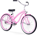 Firmstrong Bella Classic Single Speed Beach Cruiser Bicycle Sporting Goods > Outdoor Recreation > Cycling > Bicycles Firmstrong Pink 26" / 1-Speed 