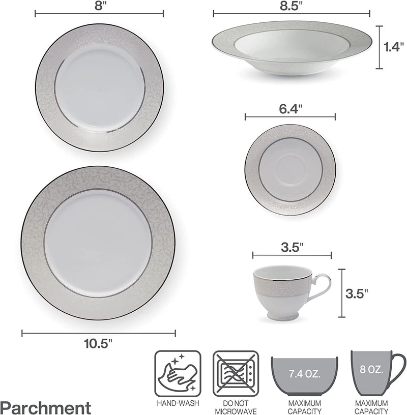 Mikasa 5224232 40-Piece Dinnerware Set, Parchment Home & Garden > Kitchen & Dining > Tableware > Dinnerware Mikasa   