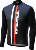 TSLA Men'S Long Sleeve Bike Cycling Jersey, Quick Dry Breathable Reflective Biking Shirts with 3 Rear Pockets Sporting Goods > Outdoor Recreation > Cycling > Cycling Apparel & Accessories Tesla Gears Long Sleeve Print Stars and Stripes X-Large 