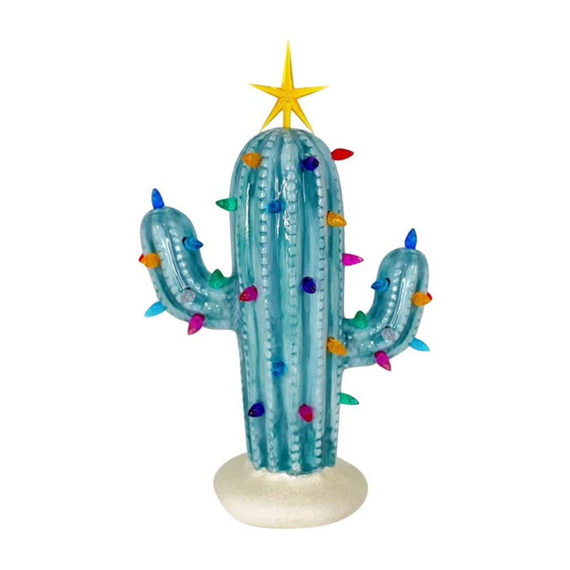 Feltree Party Supplies Resin Cactus Shape Christmas Tree Lighting Decoration Ornaments Home Home & Garden > Decor > Seasonal & Holiday Decorations& Garden > Decor > Seasonal & Holiday Decorations Feltree Blue  