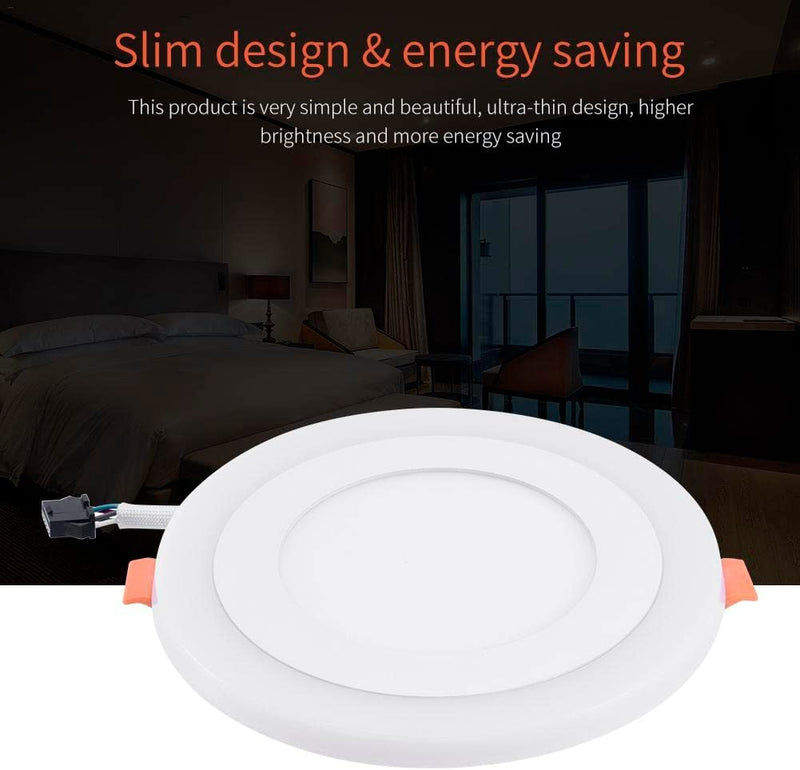 Houhai Led Two Color Recessed Ceiling Lights 18W Colour Changing Dimmable RGB & Cold White Downlights Colorful round Panel Spotlight with Remote Control for Bathroom Kitchen Living Room Bedroom Home & Garden > Lighting > Flood & Spot Lights xi lamp   