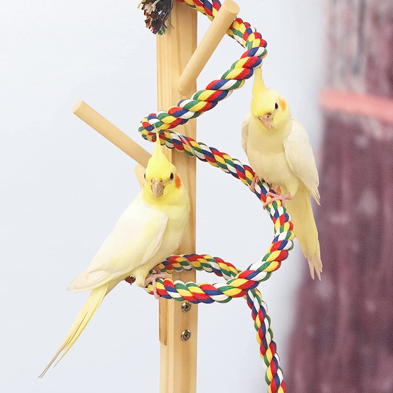 Aumuca Bird Perch Stand Bird Rope Perch Bird Toys 3 Pcs for Parakeets Cockatiels, Conures, Macaws, Lovebirds, Finches Animals & Pet Supplies > Pet Supplies > Bird Supplies > Bird Toys Aumuca   