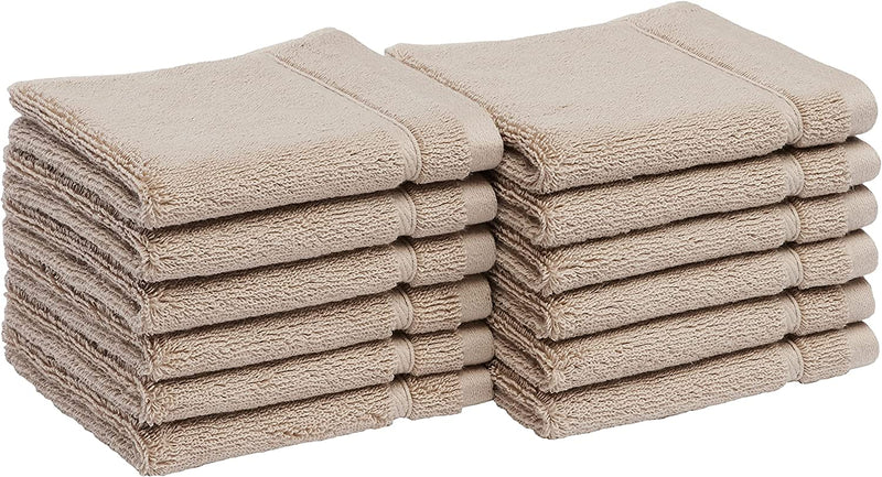 Cotton Bath Towels, Made with 30% Recycled Cotton Content - 2-Pack, White Home & Garden > Linens & Bedding > Towels KOL DEALS Taupe Washcloths 