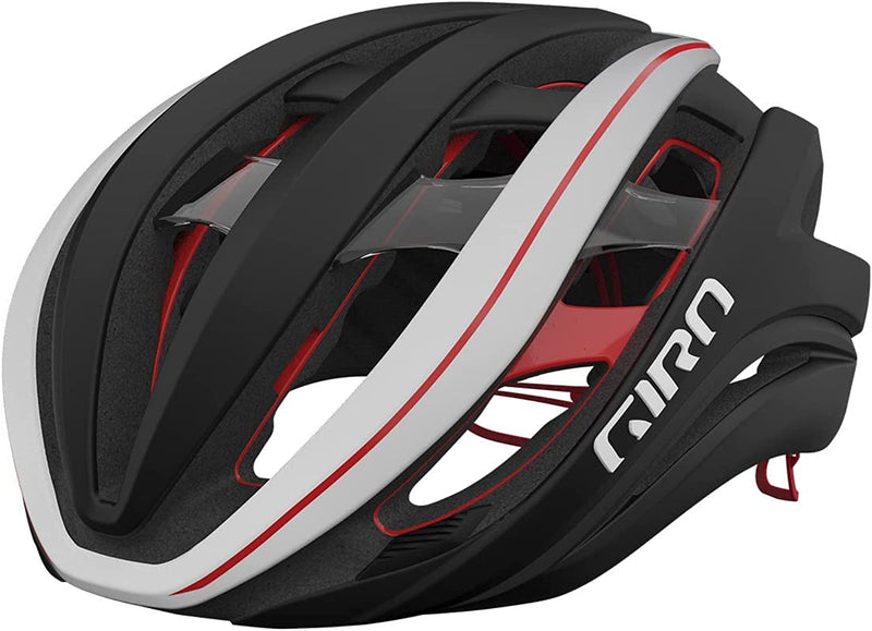 Giro Aether Spherical Adult Road Cycling Helmet Sporting Goods > Outdoor Recreation > Cycling > Cycling Apparel & Accessories > Bicycle Helmets Giro Matte Black/White/Bright Red (2022) Medium (55-59 cm) 