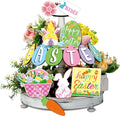 14 Pcs Easter Tiered Tray Decor Happy Easter Egg Mini Wood Sign Rustic Gnomes Bunny Spring Sign Decor Wooden Carrot Easter Decorations for Farmhouse Home Kitchen Office Table Party Gift Home & Garden > Decor > Seasonal & Holiday Decorations Kathfly As Shown in the Pictures  
