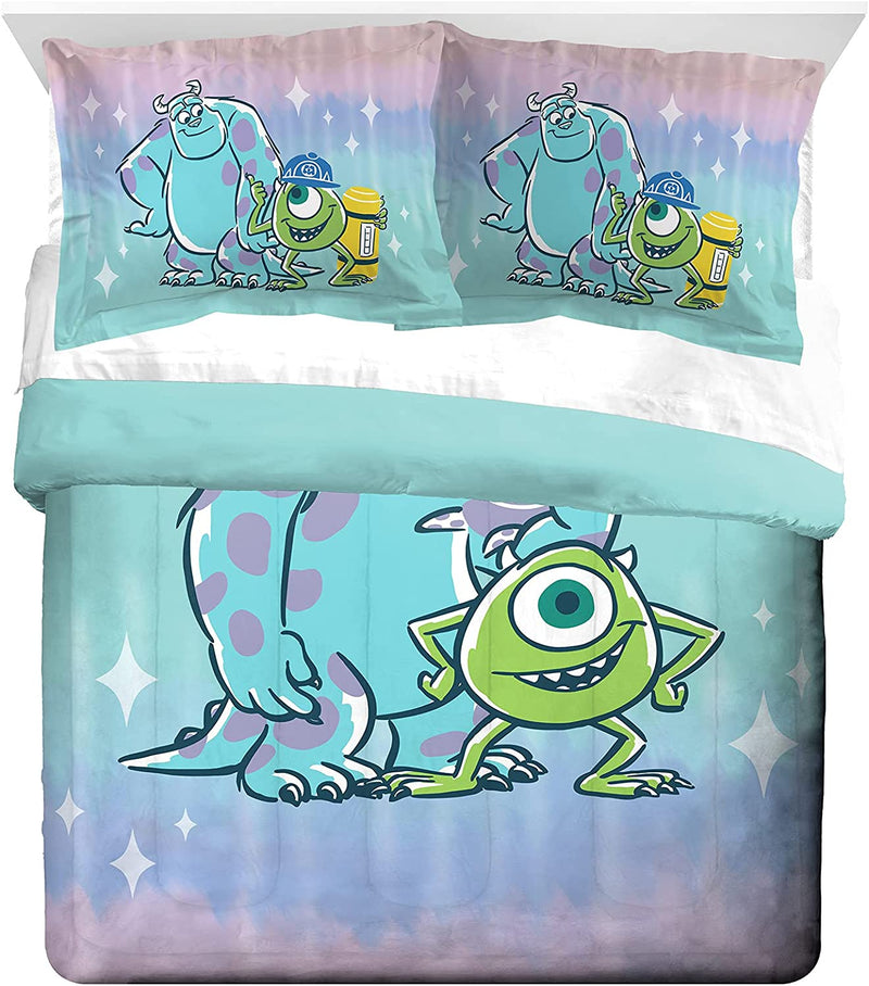 Jay Franco Disney Pixar Monsters Inc Full Comforter & Sham Set Set - Super Soft Kids Bedding - Fade Resistant Microfiber (Official Disney Pixar Product) Home & Garden > Linens & Bedding > Bedding Jay Franco Blue - Monsters Inc Queen 