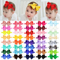 40Pcs Baby Girls Grosgrain Ribbon Hair Bows Headbands 4.5" Elastic Hair Band Hair Accessories for Infants Newborn Sporting Goods > Outdoor Recreation > Winter Sports & Activities jollybows Choicbaby Multicoloured  
