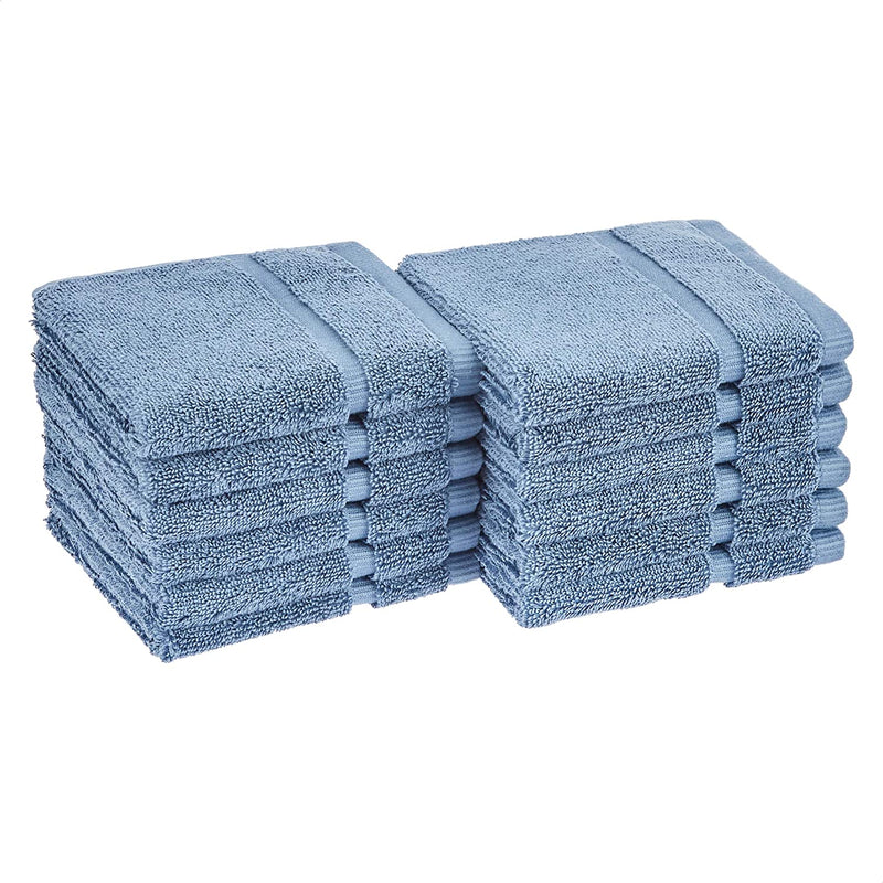 GOTS Certified Organic Cotton Washcloths - 12-Pack, Pristine Snow Home & Garden > Linens & Bedding > Towels KOL DEALS True Blue 12-Pack Washcloths 