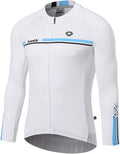 Santic Cycling Jersey Men'S Long Sleeve Bike Reflective Full Zip Bicycle Shirts with Pockets Sporting Goods > Outdoor Recreation > Cycling > Cycling Apparel & Accessories Santic White XX-Large 