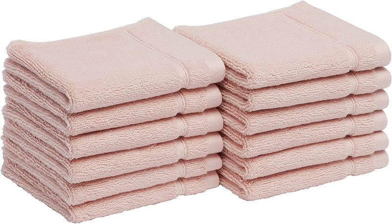 Cotton Bath Towels, Made with 30% Recycled Cotton Content - 2-Pack, White Home & Garden > Linens & Bedding > Towels KOL DEALS Pink Washcloths 