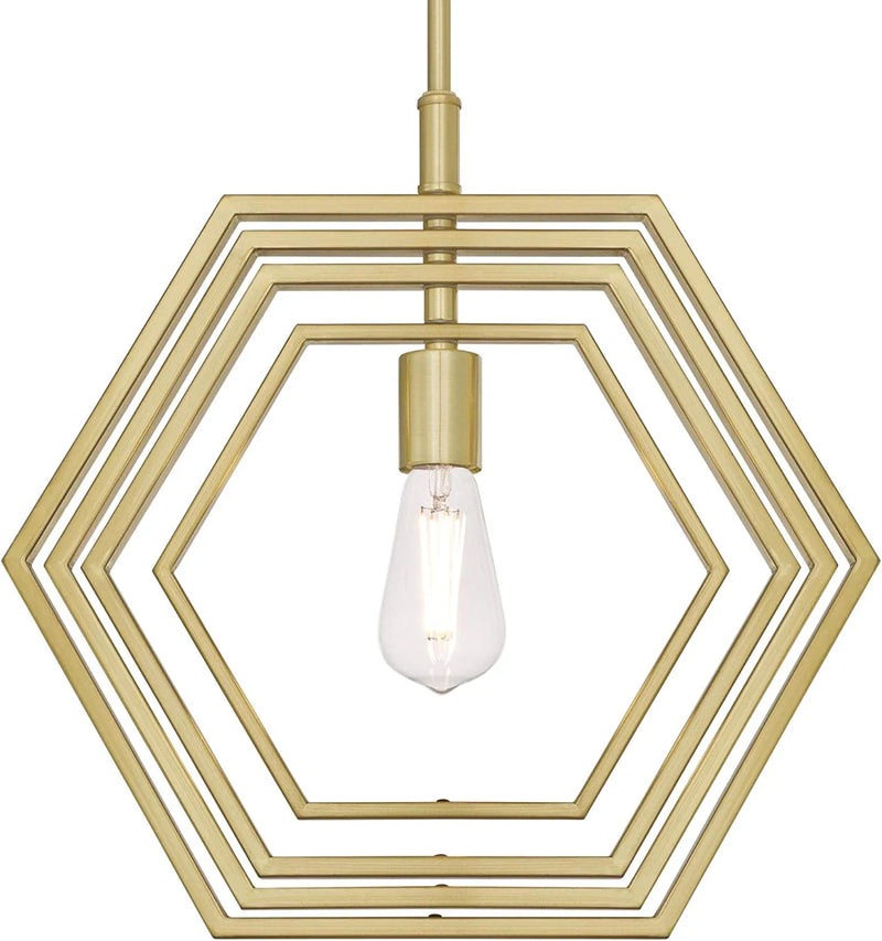 Westinghouse Lighting 6369700, Champagne Brass Finish Holly One-Light Indoor Pendant, Size Home & Garden > Lighting > Lighting Fixtures Westinghouse Lighting   