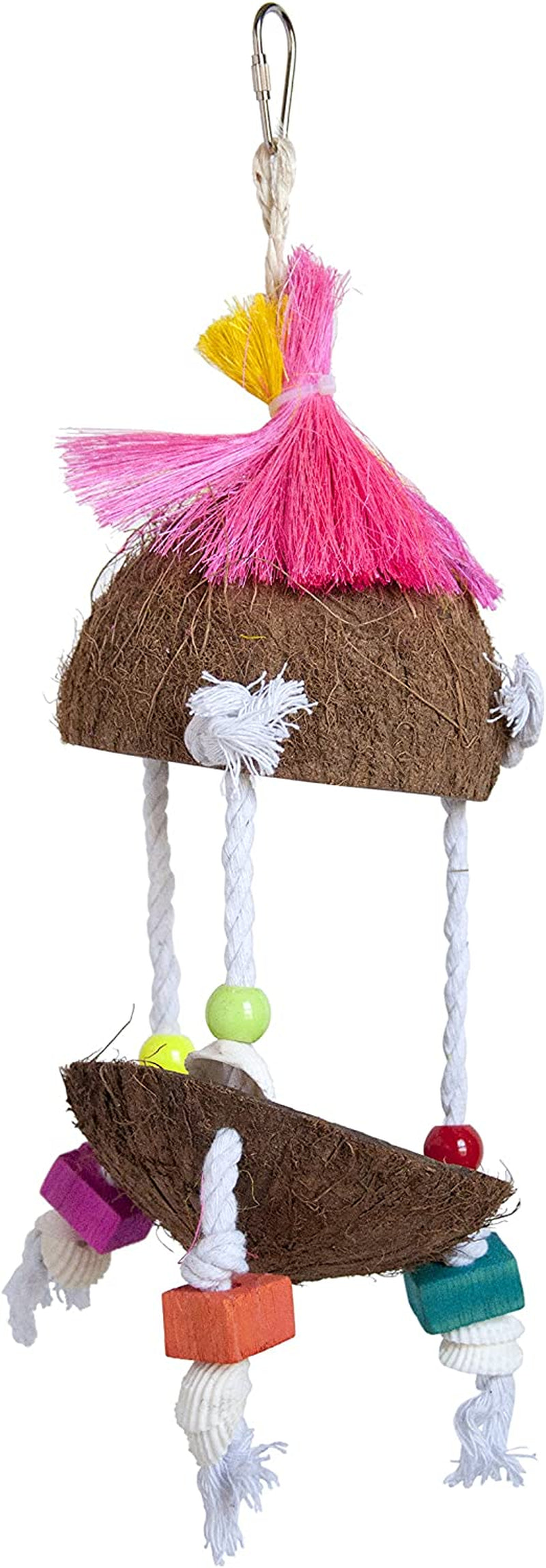 Prevue Pet Products Tropical Teasers Tiki Hut Bird Toy, Multicolor Animals & Pet Supplies > Pet Supplies > Bird Supplies > Bird Toys TopDawg Pet Supply   
