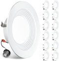 BBOUNDER 12 Pack 5/6 Inch LED Recessed Downlight, Baffle Trim, Dimmable, 12.5W=100W, 5000K Daylight, 950 LM, Damp Rated, Simple Retrofit Installation -No Flicker Home & Garden > Lighting > Flood & Spot Lights BBOUNDER 4000k Cool White 4 Inch 
