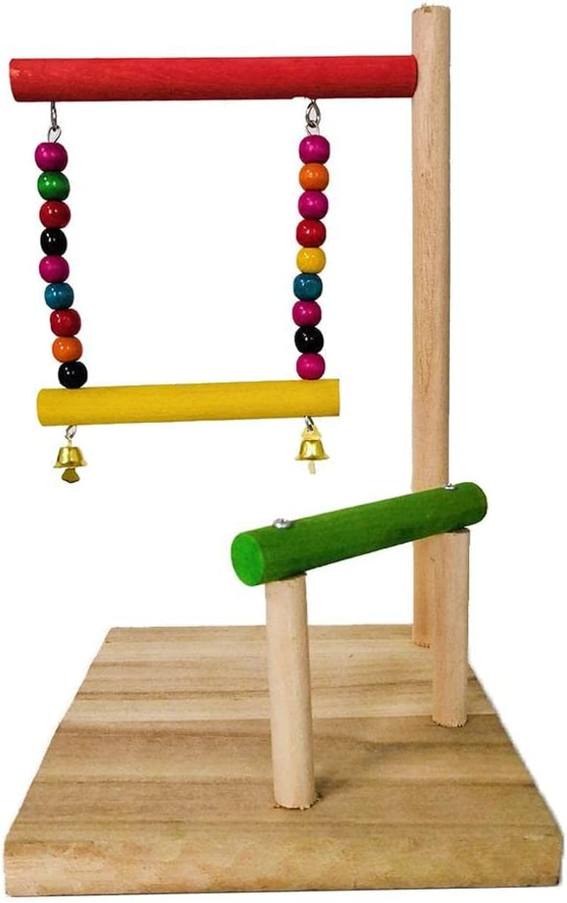 Fenteer Parrot Wooden Perch Stand Parakeet Cockatiel Bird Cage Accessory Exercise Toy Animals & Pet Supplies > Pet Supplies > Bird Supplies > Bird Cages & Stands Fenteer   