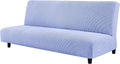 CHUN YI Stretch Armless Sofa Slipcover Elastic Fitted Full Folding Futon Cover without Armrests with Elastic Bottom for Kids, Removable Machine Washable Furniture Sofa for Futon Couch (Sand) Home & Garden > Decor > Chair & Sofa Cushions CHUN YI Light Purple  