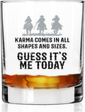 Toasted Tales in a World Full of Karen'S Be a Beth | Old Fashioned Whiskey Glass Tumbler | Rocks Barware for Scotch, Bourbon, Liquor and Cocktail Drinks | Quality Chip Resistant Home & Garden > Kitchen & Dining > Tableware > Drinkware Toasted Tales Karma Comes In All Shapes And Sizes Whiskey Glass 