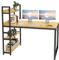 Cubicubi Computer Desk 55 Inch with Storage Shelves Study Writing Table for Home Office,Modern Simple Style, Rustic Brown Home & Garden > Household Supplies > Storage & Organization CubiCubi Natural 55 inch 