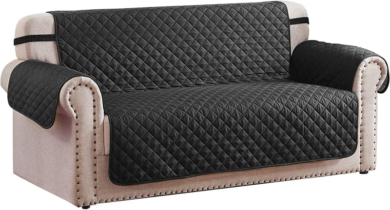 RHF Reversible Sofa Cover, Couch Covers for Dogs, Couch Covers for 3 Cushion Couch, Couch Covers for Sofa, Couch Cover, Sofa Covers for Living Room,Sofa Slipcover,Couch Protector(Sofa:Chocolate/Beige) Home & Garden > Decor > Chair & Sofa Cushions Rose Home Fashion Black/Gray Medium 