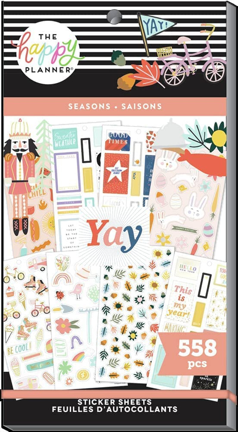 The Happy Planner Sticker Pack for Calendars, Journals and Projects –Multi-Color, Easy Peel – Scrapbook Accessories – Enjoy the Little Things Theme – 30 Sheets, 732 Stickers Total Sporting Goods > Outdoor Recreation > Winter Sports & Activities The Happy Planner Happy Seasons  