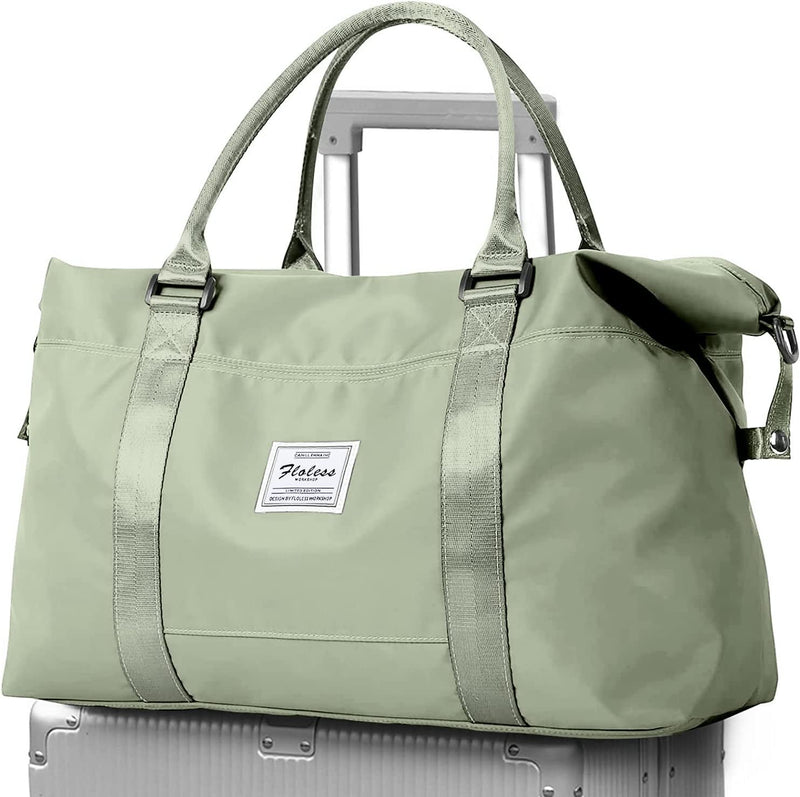 Weekender Bags for Women,Carry on Bag,Overnight Bag with Trolley Sleeve,Sports Tote Gym Bag,Travel Bag for Women Home & Garden > Household Supplies > Storage & Organization VECAVE L-Green  