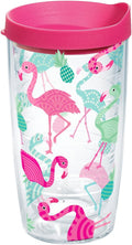 Tervis Flamingo Pattern Insulated Tumbler with Wrap and Fuschia Lid, 24 Oz, Clear Home & Garden > Kitchen & Dining > Tableware > Drinkware Tervis Classic 16 ounces (Tumbler) 