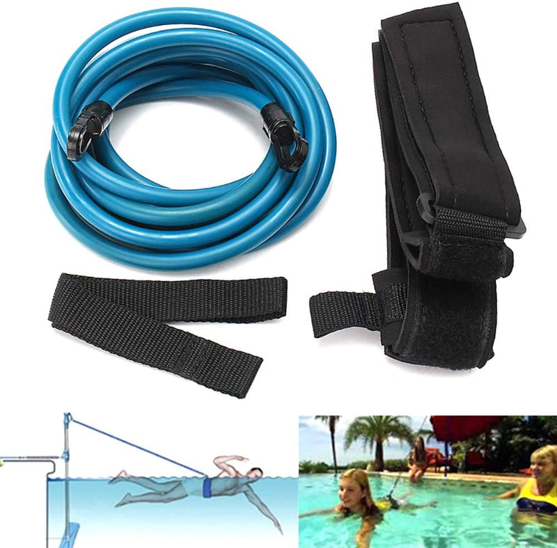 Water Sports Equipment Adjustable Swimming Elastic Belt Elastic Swimming Belt Swimming Training Accessories Adult Children Swimming Training Safety Resistance Belt Exercise Rope Safety Rope Swimming Pool Tools
