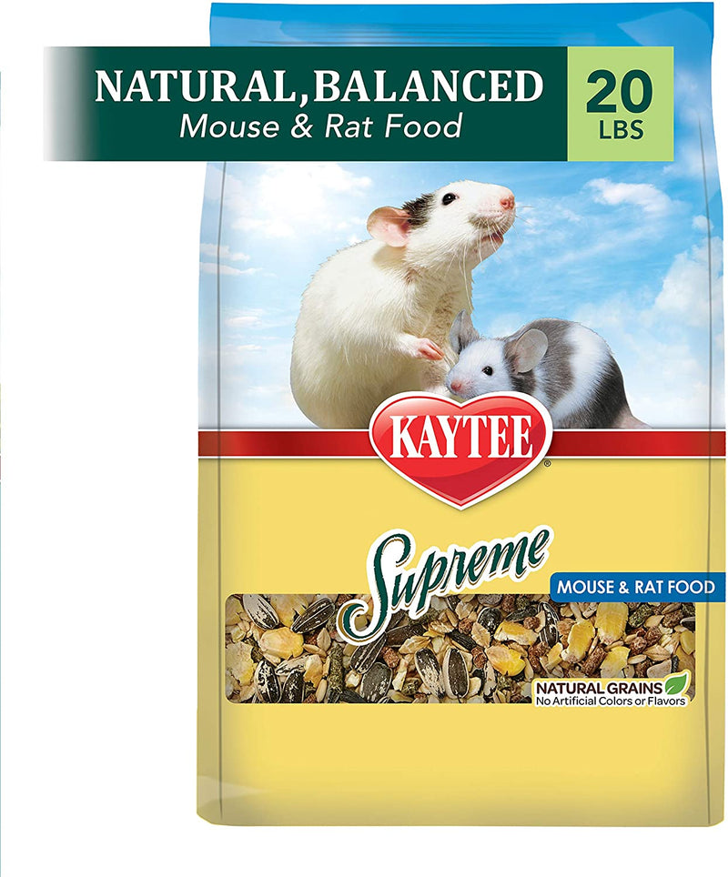 Kaytee Supreme Mouse and Rat Food, 20-Lb Bag Animals & Pet Supplies > Pet Supplies > Bird Supplies > Bird Food Central Garden & Pet 20 Pound (Pack of 1)  
