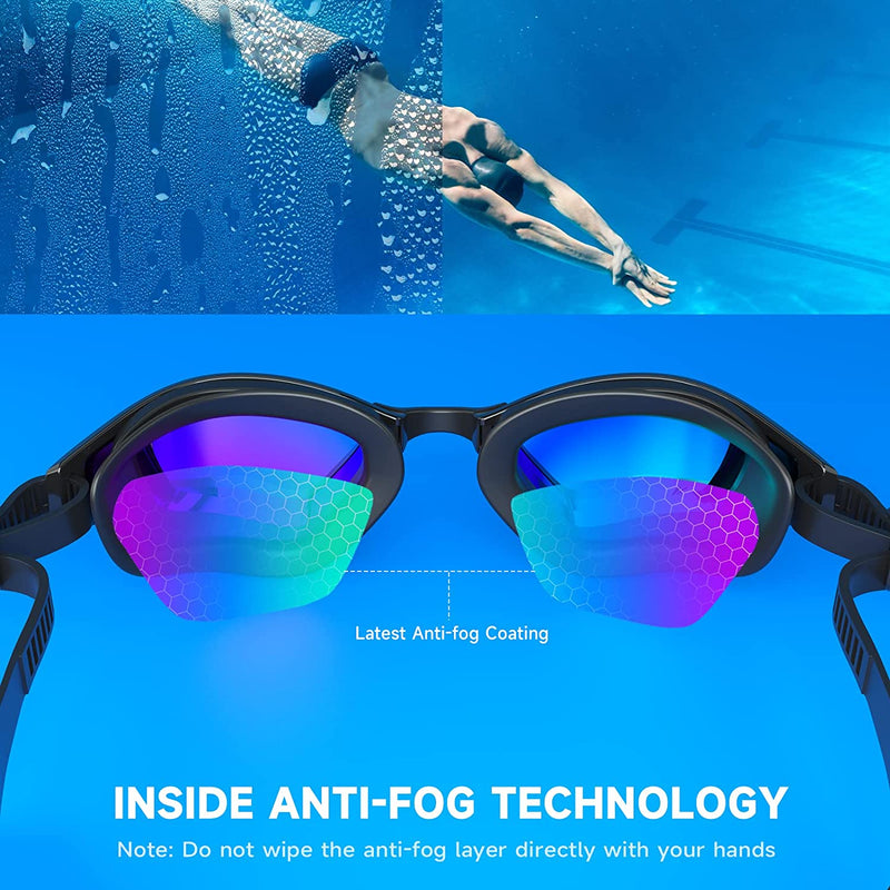 Swim Goggles, Interchangeable Lenses Swimming Goggles anti Fog, No Leaking and UV Protection Goggles for Adult Man and Women Sporting Goods > Outdoor Recreation > Boating & Water Sports > Swimming > Swim Goggles & Masks VECUKTY   